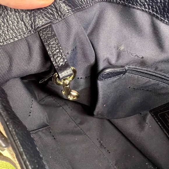 Coach Edie 28 Colorblock Leather Satchel Bag - Picture 7 of 13